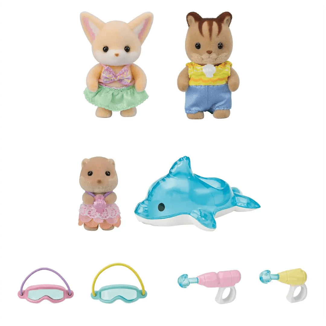 Sylvanian Families Nursery Friends - Pool Fun Trio for Ages 3 and Up