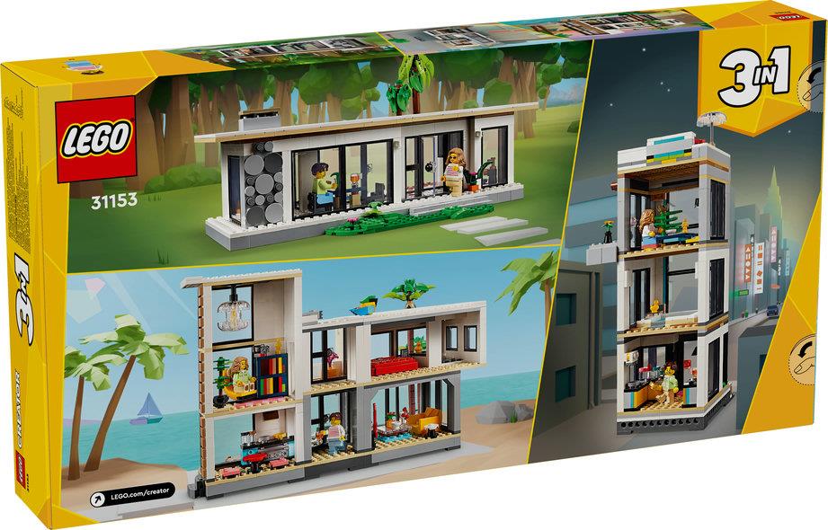 Lego Creator 3 in 1 31153 Modern House Rebuildable Playset for Ages 9+