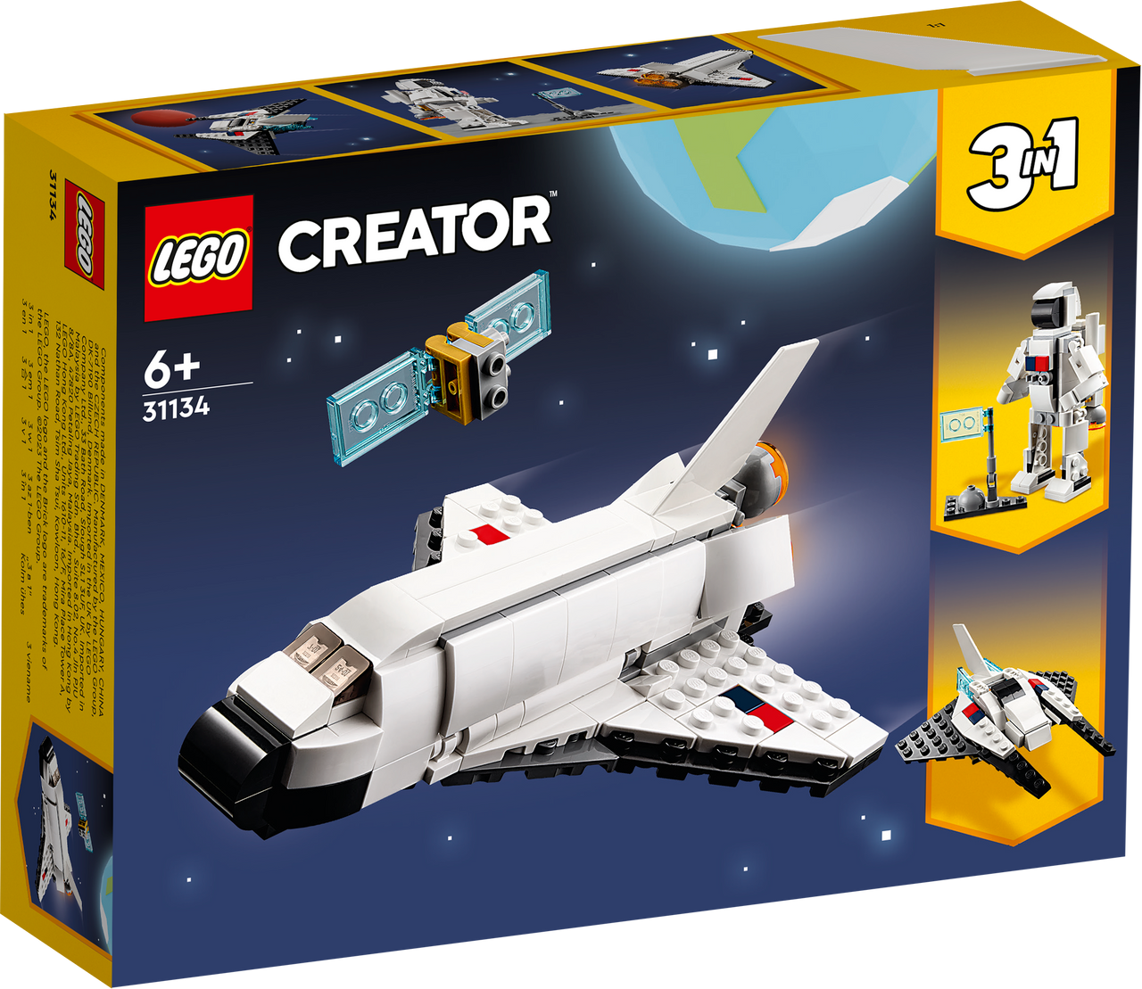 Lego Creator 3 in 1 31134 Space Shuttle Playset for Ages 6 and Up