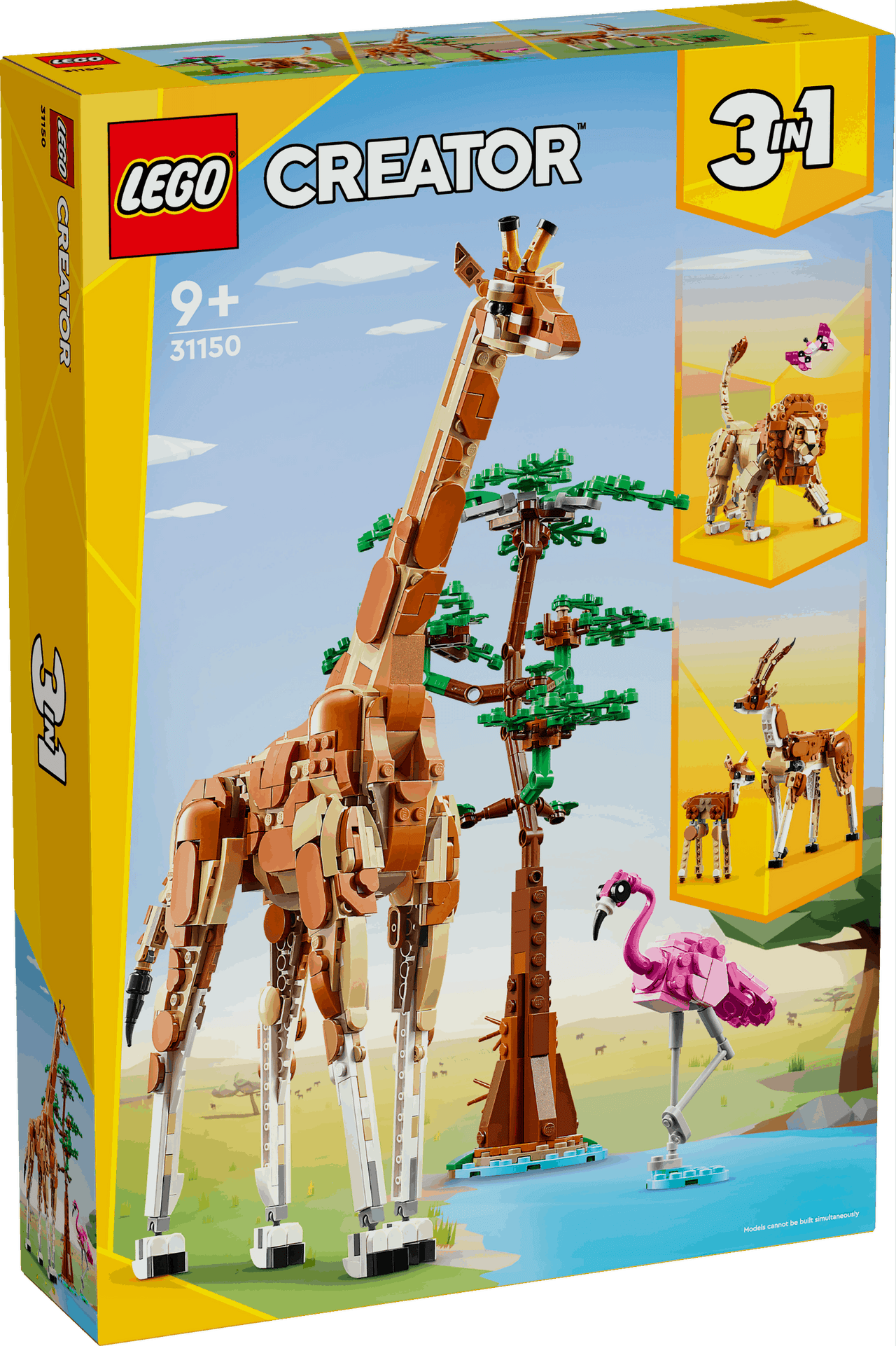 Lego Creator 3 in 1 31150 Wild Safari Animals Playset for Ages 9 & Up