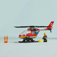 Lego City 60411 Fire Rescue Helicopter Toy Playset for Ages 5 and Up