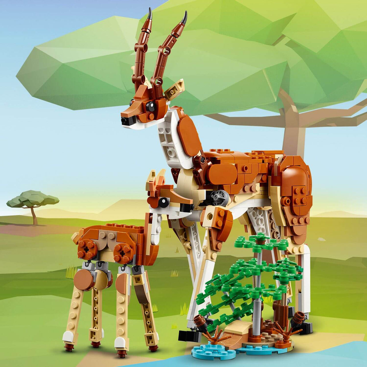 Lego Creator 3 in 1 31150 Wild Safari Animals Playset for Ages 9 & Up