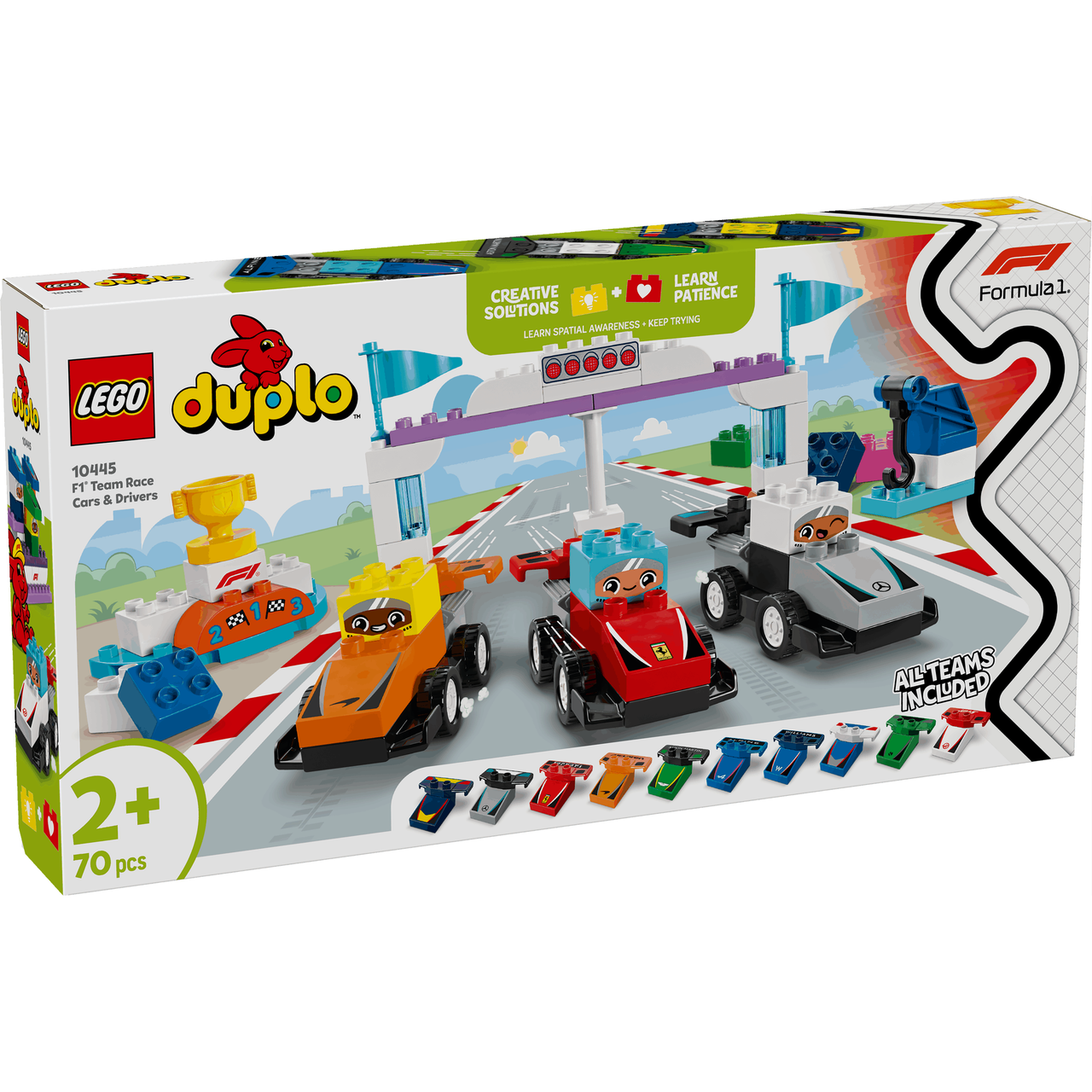 Lego Duplo 10445 F1 Team Race Cars & Drivers for Toddlers Ages 2 & Up