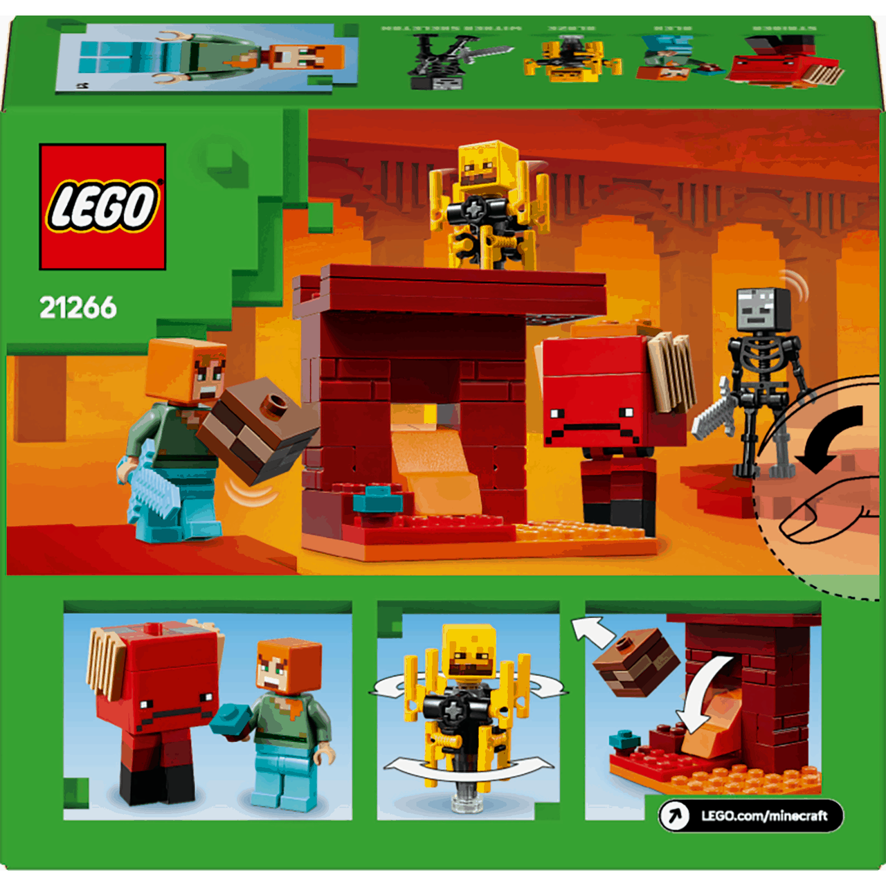 Lego Minecraft 21266 The Nether Lava Battle Playset for Ages 6 and Up