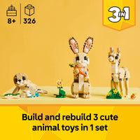 Lego Creator 3 in 1 31162 Cute Bunny Rebuildable Toy for Ages 8 and Up