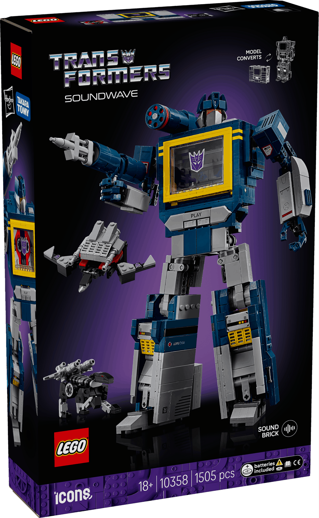 Lego Icons 10358 Transformers: Soundwave for Collectors Aged 18 and Up
