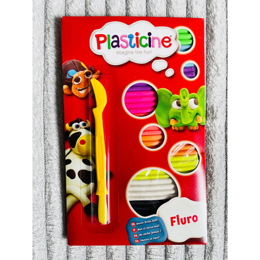 Plasticine Fluro Pack Assorted Colours