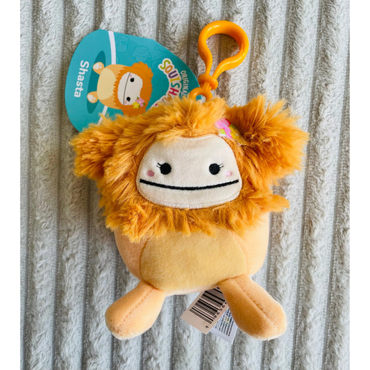 Squishmallows 3.5" Mini Clip-On Plush Shasta the Orange Bigfoot