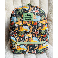 Loungefly Disney The Lion King 30th Anniversary Silhouette All-Over Print Canvas Mini Backpack