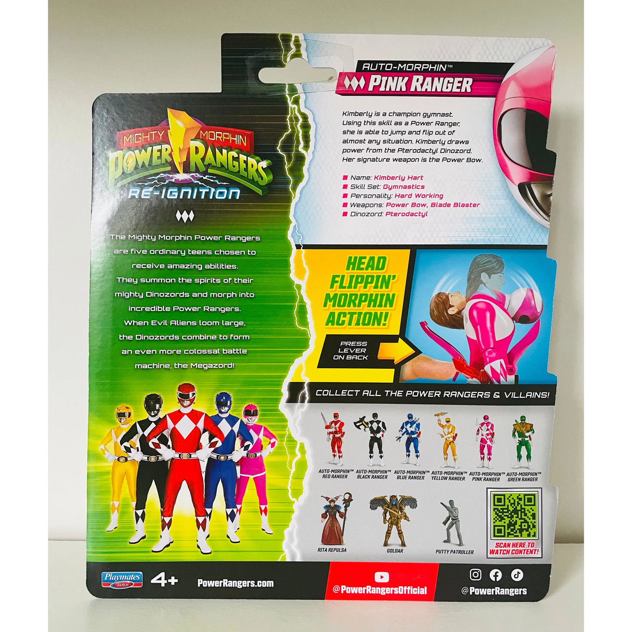 Power Rangers Auto-Morphin Pink Ranger Action Figure