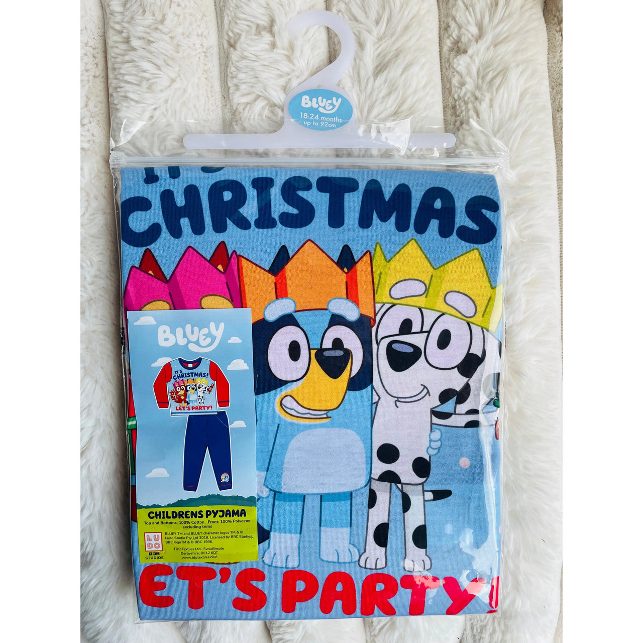 Bluey Long Sleeve Christmas Pyjamas Blue