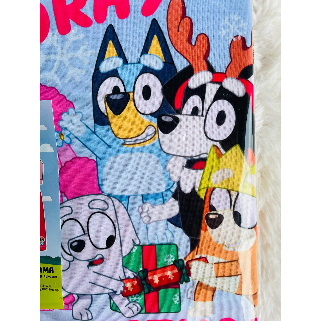 Bluey Long Sleeve Christmas Pyjamas Pink