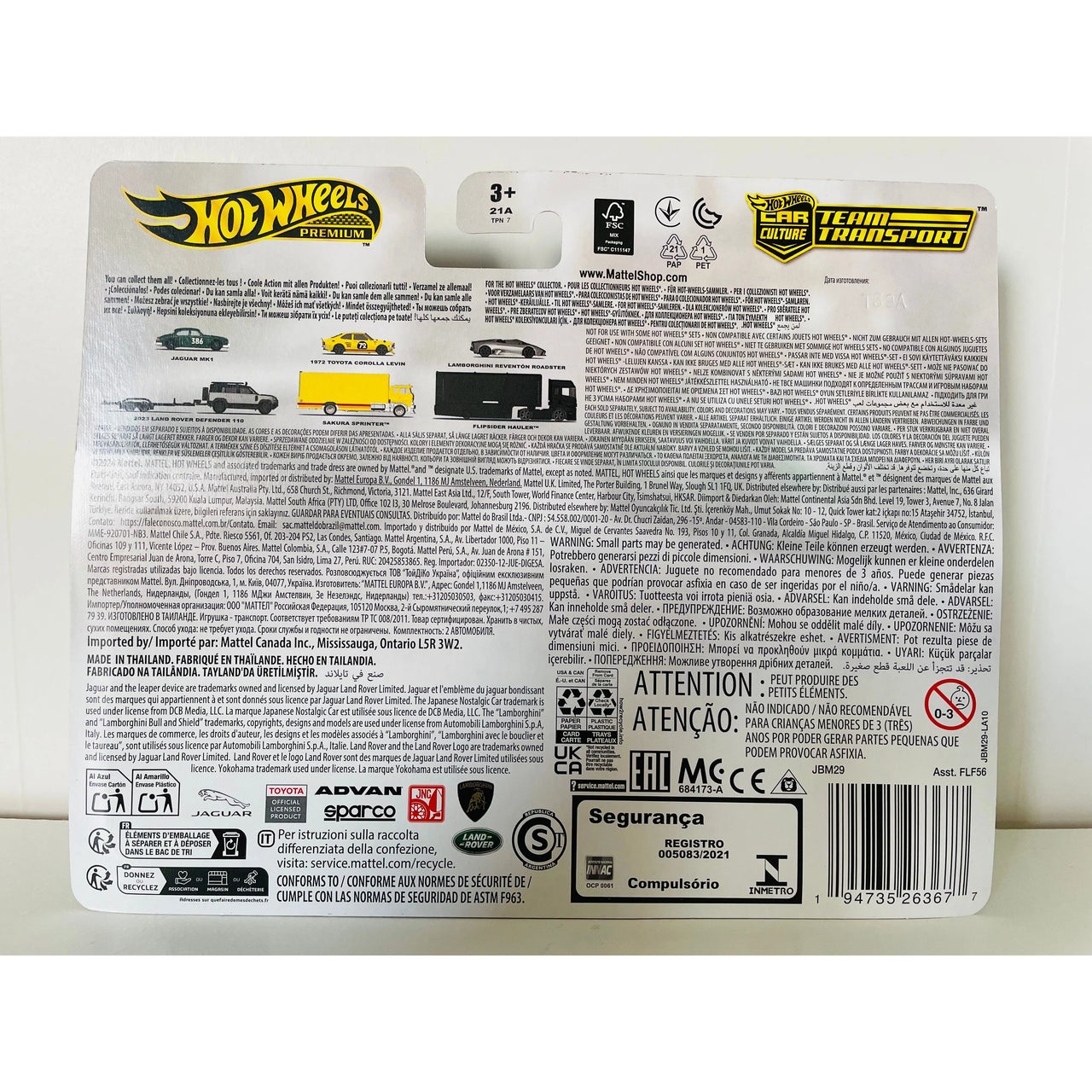Hot Wheels Premium Car Culture Team Transport #74 Jaguar MK1 2023 Land Rover Defender 110