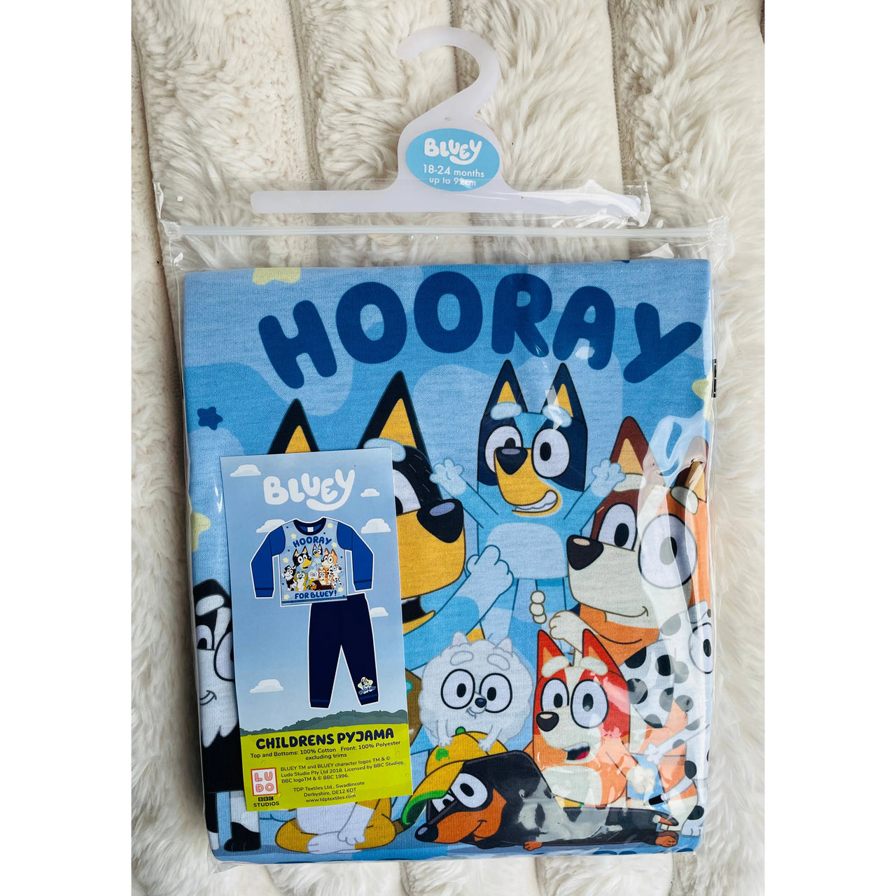 Bluey Hooray Long Sleeve Pyjamas Blue