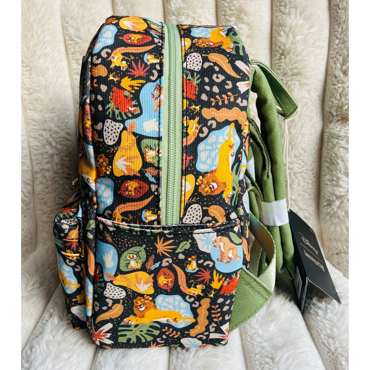 Loungefly Disney The Lion King 30th Anniversary Silhouette All-Over Print Canvas Mini Backpack