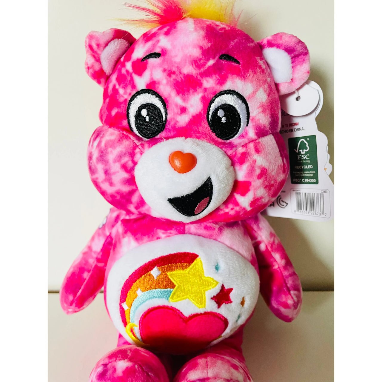 Care Bears Blissful Heart Bear Pink Plush 22cm