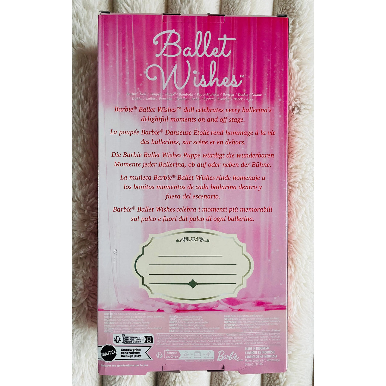 Barbie Signature Ballet Wishes 2025 Doll in Pink Tutu Dress