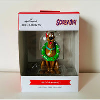 Scooby-Doo Hanging Ornament with Wreath & Santa Hat