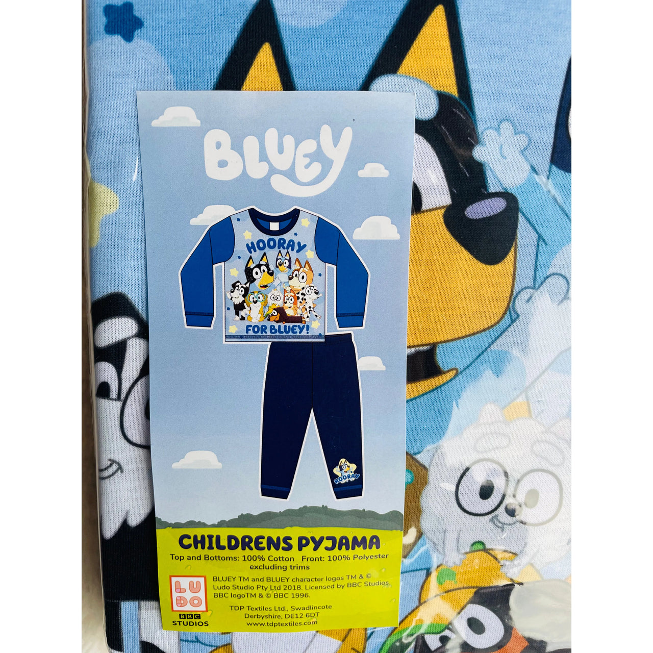 Bluey Hooray Long Sleeve Pyjamas Blue