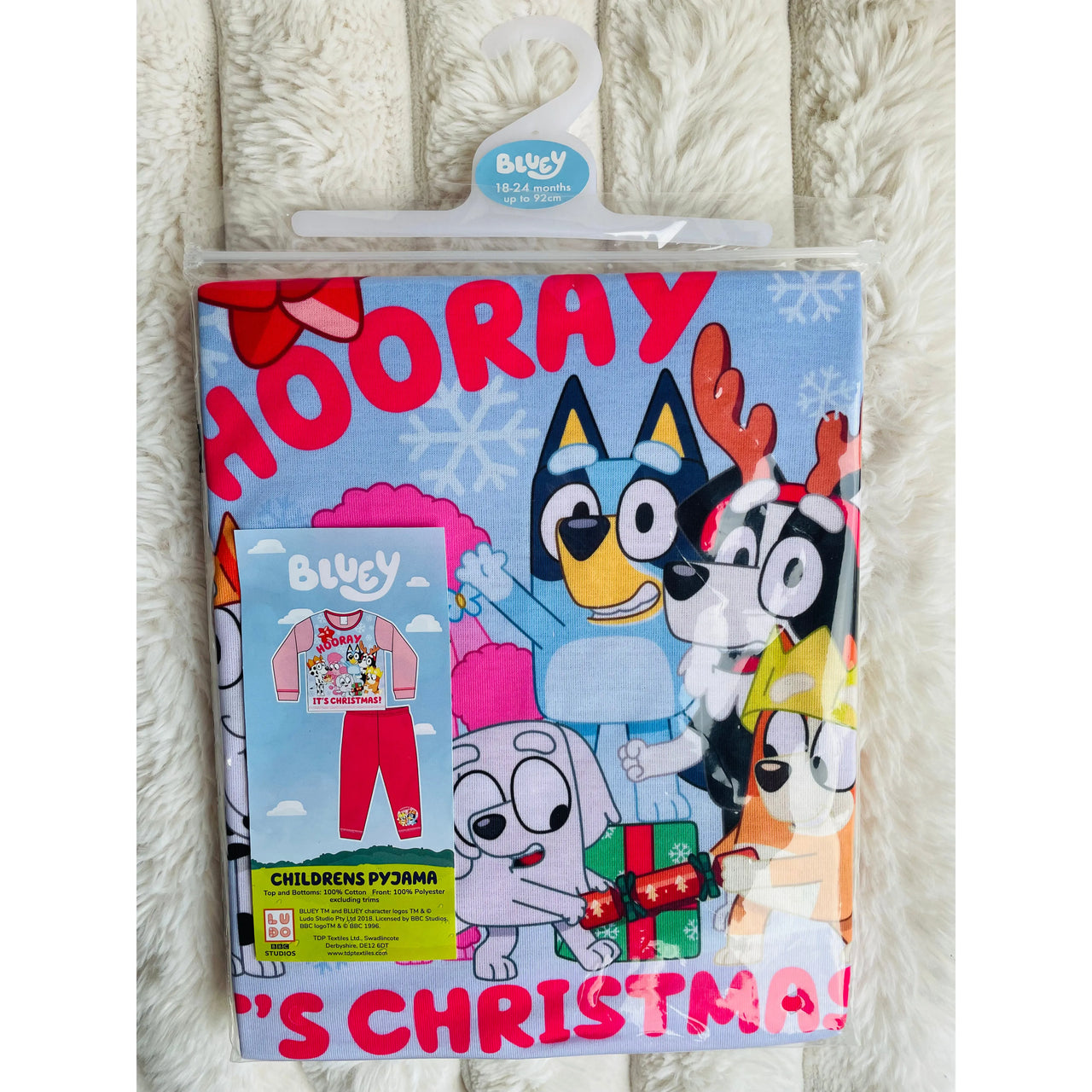 Bluey Long Sleeve Christmas Pyjamas Pink