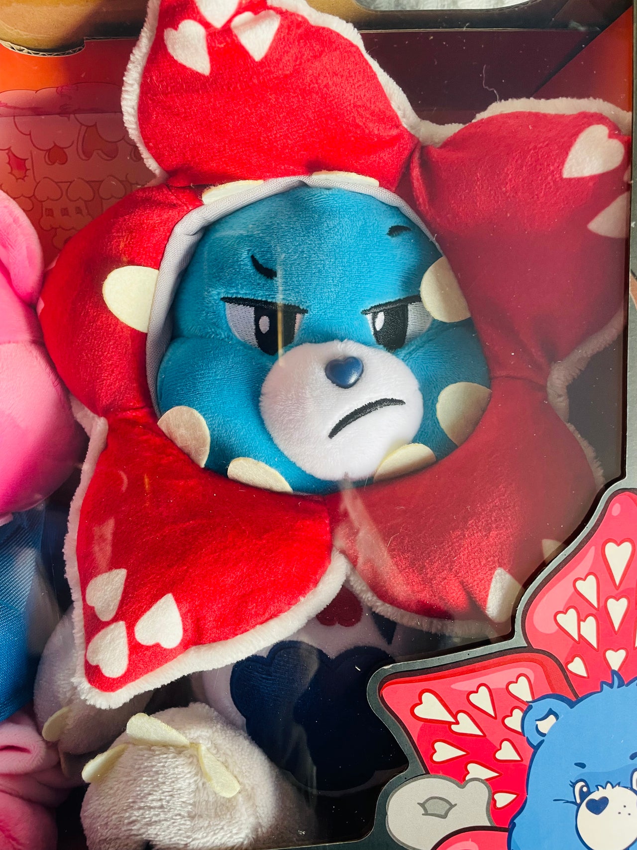 Stranger Things x Care Bears Cheer Bear as Eleven & Grumpy Bear as the Demogorgon Plush 2 Pack