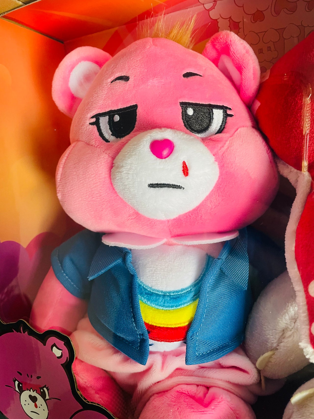 Stranger Things x Care Bears Cheer Bear as Eleven & Grumpy Bear as the Demogorgon Plush 2 Pack