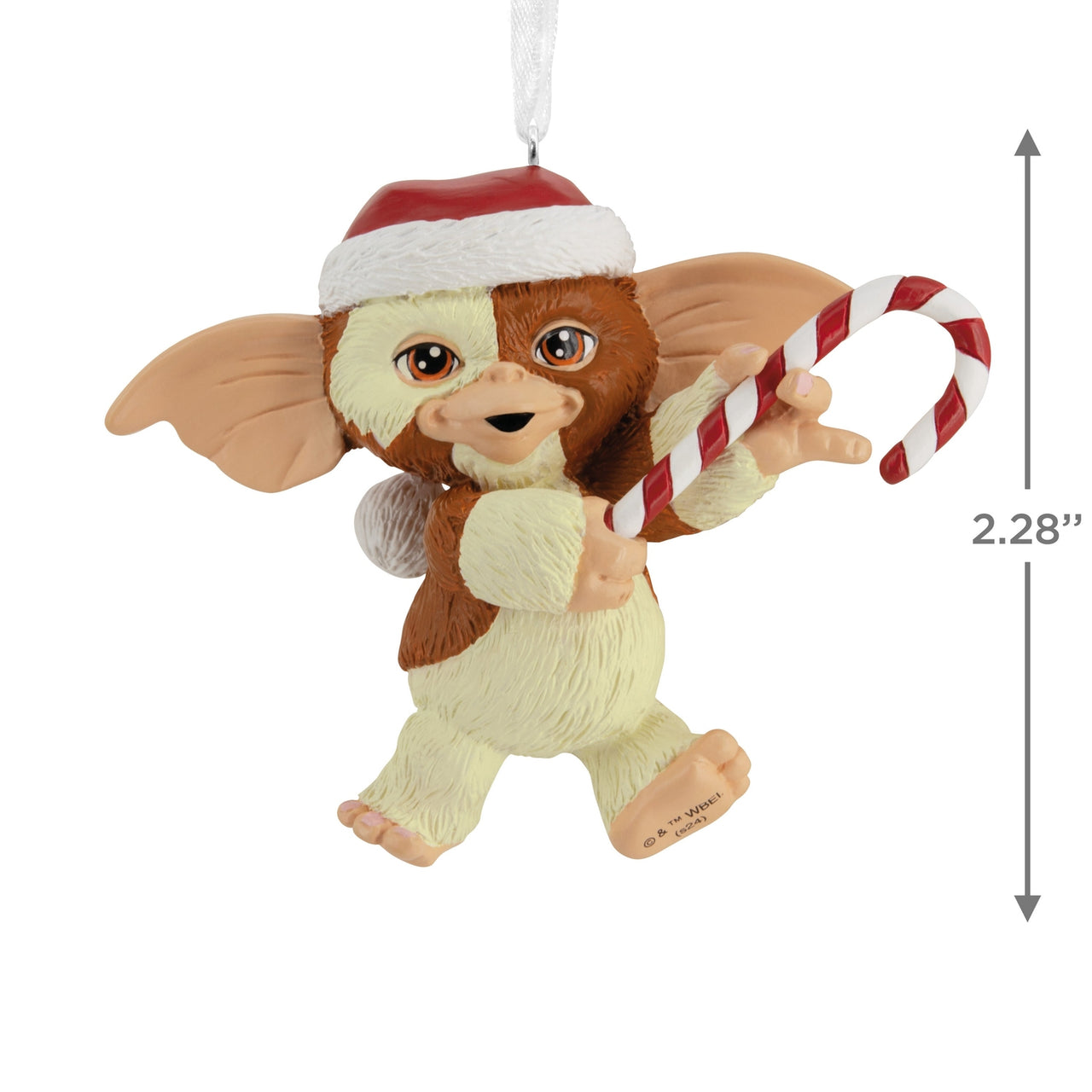Gremlins Christmas Gizmo the Mogwai Candy Cane Ornament