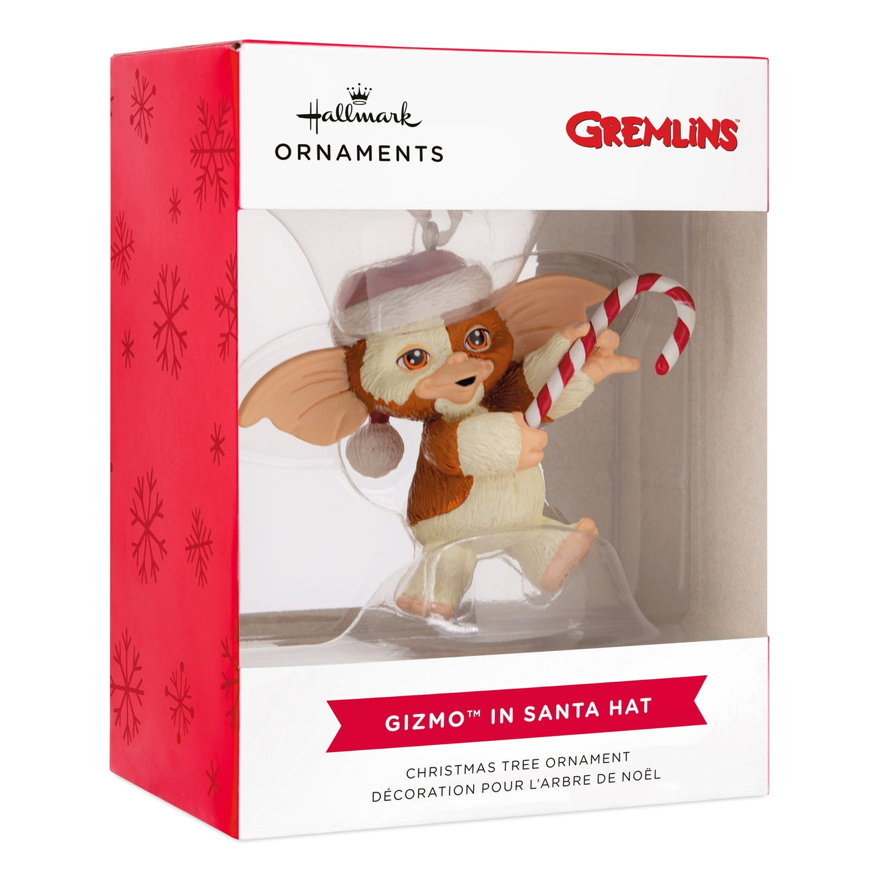 Gremlins Christmas Gizmo the Mogwai Candy Cane Ornament
