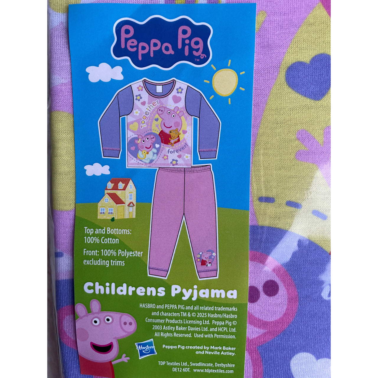 Peppa Pig Peppa & Evie Long Sleeve Pyjamas Pink