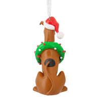 Scooby-Doo Hanging Ornament with Wreath & Santa Hat