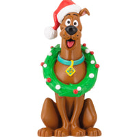 Scooby-Doo Hanging Ornament with Wreath & Santa Hat