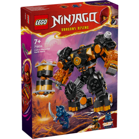 Lego Ninjago 71806 Cole's Elemental Earth Mech Playset for Ages 7 & Up