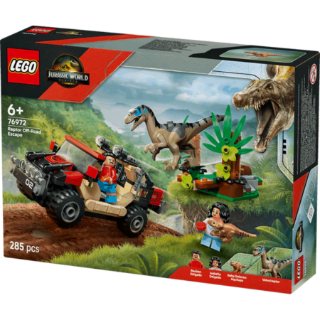 Lego Jurassic World 76972 Raptor Off-Road Escape for Ages 6 and Up
