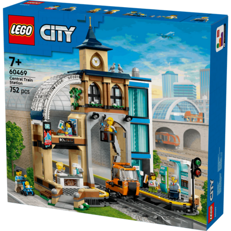 Lego City Trains 60469 Central Train Station Playset for Ages 7 and Up