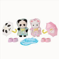 Sylvanian Families Nursery Friends - Rainy Day Duo for Ages 3 and Up