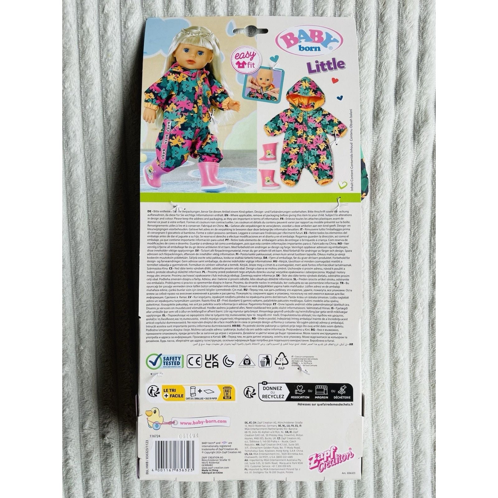 Baby Born Outdoor Onesie for 36cm Dolls - Planet Toys