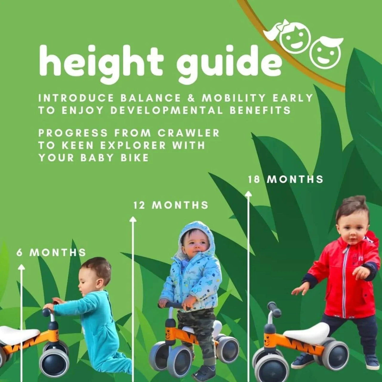 BOLDCUBE Baby Balance Bike - Red - Planet Toys