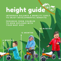 BOLDCUBE Baby Balance Bike - Red - Planet Toys