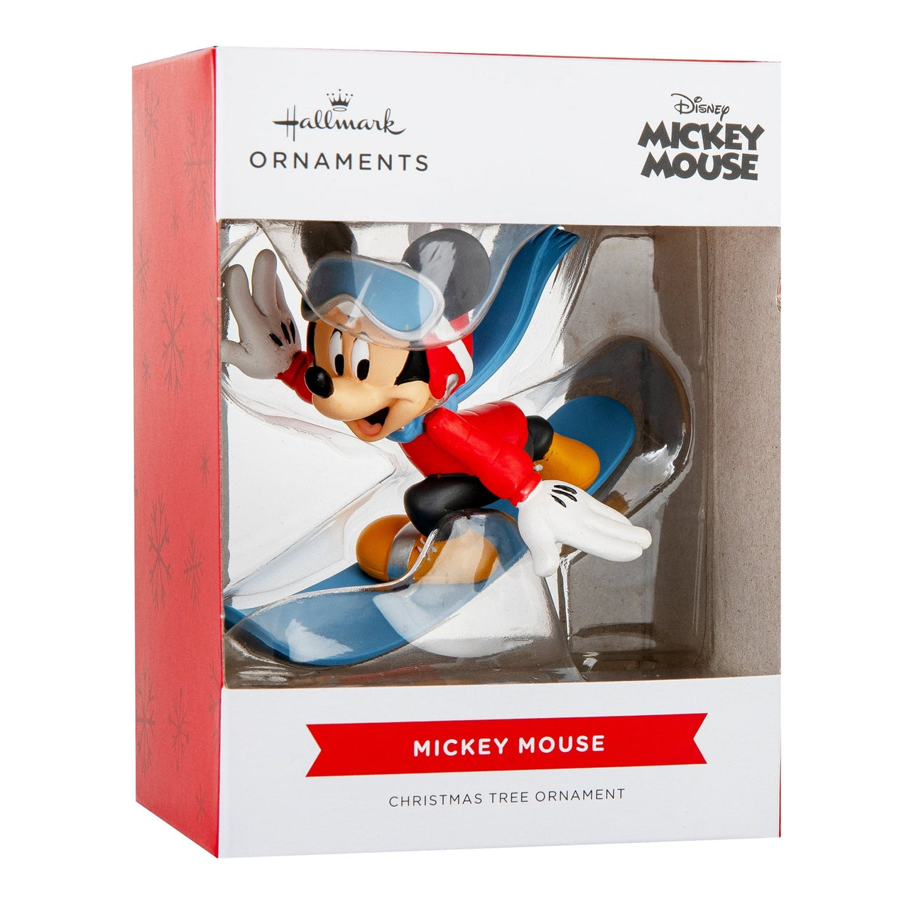 Collectable Disney Mickey Mouse On Snowboard Ornament - Planet Toys