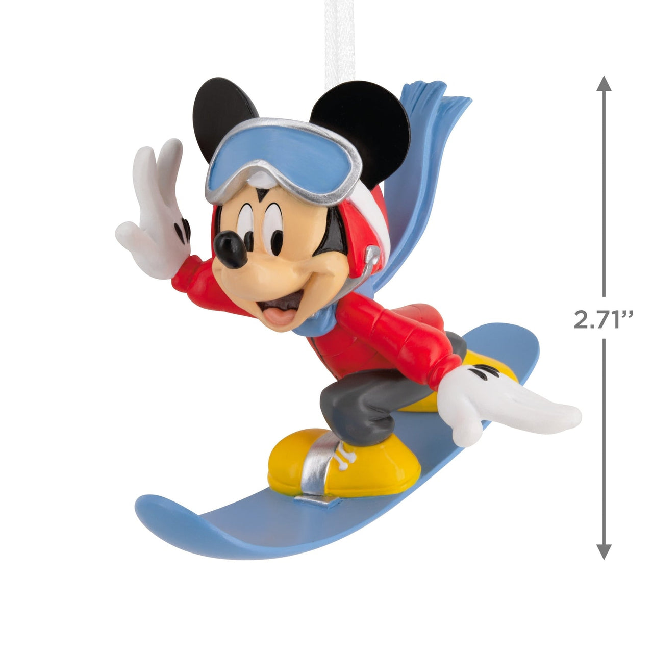Collectable Disney Mickey Mouse On Snowboard Ornament - Planet Toys