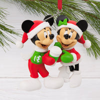 Collectable Disney Ornament Festive Mickey & Minnie Mouse - Planet Toys