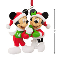 Collectable Disney Ornament Festive Mickey & Minnie Mouse - Planet Toys