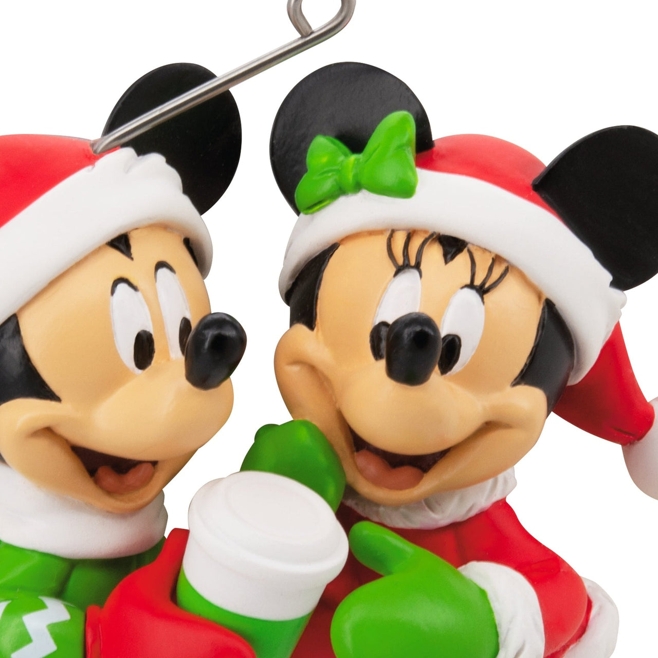 Collectable Disney Ornament Festive Mickey & Minnie Mouse - Planet Toys