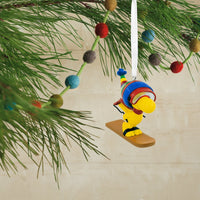 Collectable Peanuts Woodstock On Skis Ornament - Planet Toys