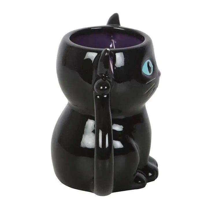 Cute and Creepy Gothic Black Cat Halloween Mug - Planet Toys