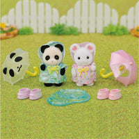 Sylvanian Families Nursery Friends - Rainy Day Duo for Ages 3 and Up