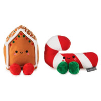 Gingerbread House and Candy Cane Magnetic Plush Pair - Planet Toys