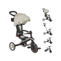 Globber Explorer Trike 4 - in - 1 Foldable - Taupe - Planet Toys
