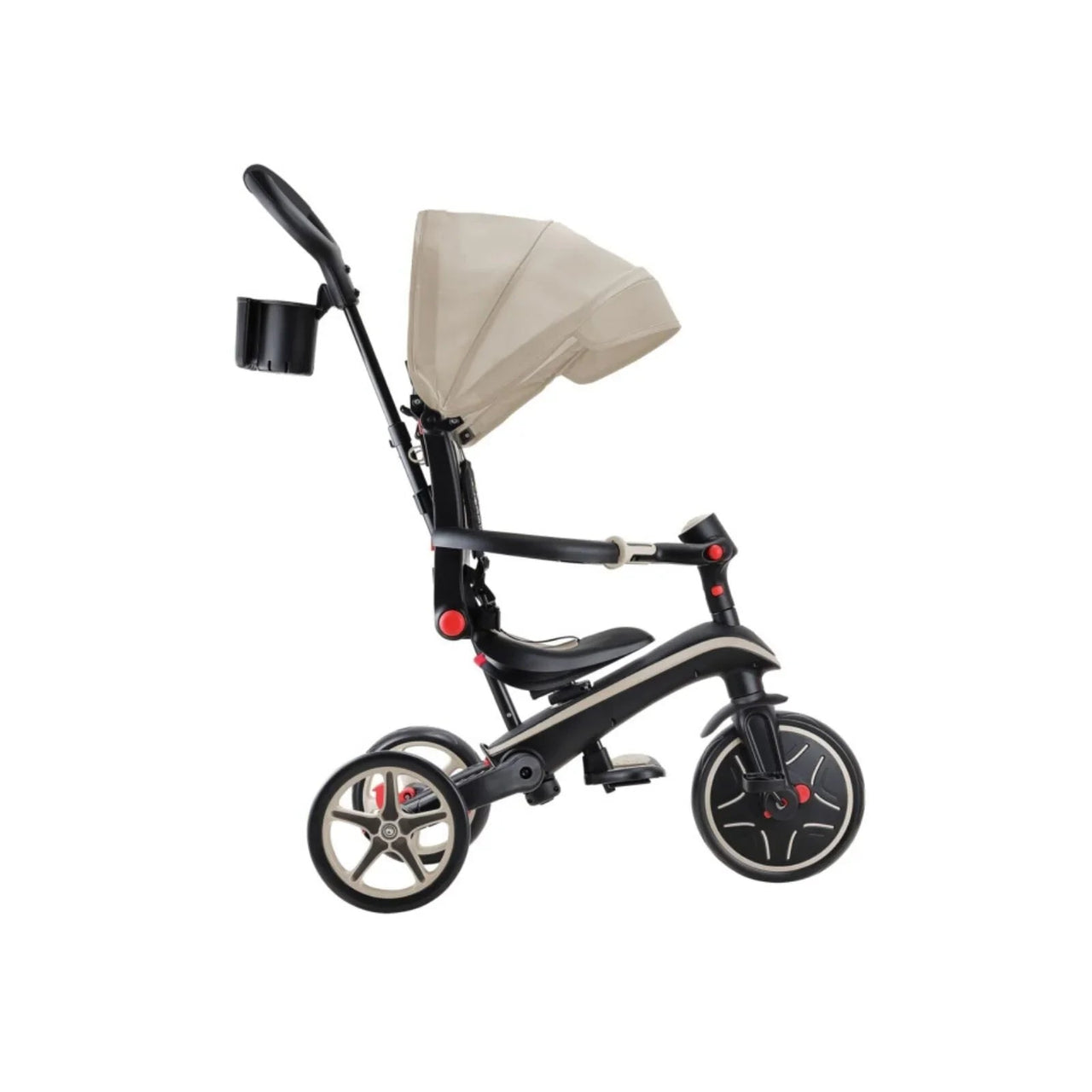 Globber Explorer Trike 4 - in - 1 Foldable - Taupe - Planet Toys