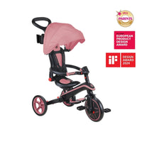 Globber Explorer Trike Foldable 4 in 1 - Deep Pastel Pink - Planet Toys